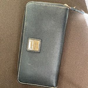 Dooney and Bourke zip around wallet black.